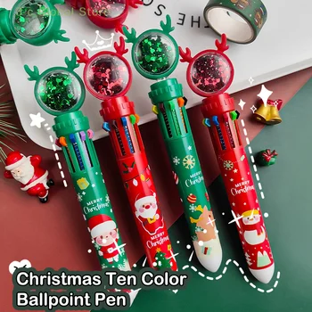 10 Värve Jõulud Põder Geeli Pliiats Armas Kawaii Pastapliiatsid, Kirjud Pen Lapsed Kooli Kirjalikult Asjade Stationery Office