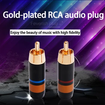 10tk/palju RCA Isane Pistik HIFI Gold Plating RCA Pistik Pistikute Jootmiseks Audio-Video Pesa DIY RCA Kõlar Adapter Pistikud