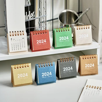 2024 Mini Kalender Minimalistlik Kalender Töölaua Kaunistus Õpilane Kontoritarbed Planeerimise Korraldamine Päevakava