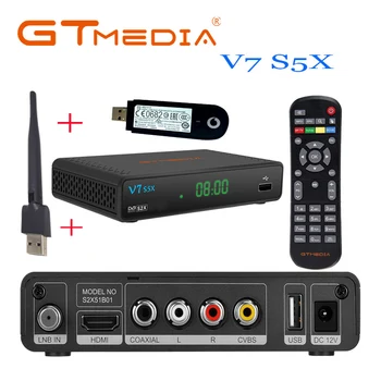 30PCS GTMEDIA V7 S5X 3G-või WIFI-DVB-S2 HD Satellite Receiver DVB-S/S2/S2X AVS+ VCM/ACM vs GTmedia V7 S5X SET TOP BOX