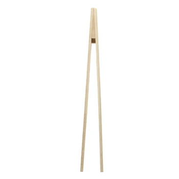 3X Tekstuuriga Bambusest Kongfu Tee Anum Pintsetid 14.5 Cm Puidu Värvi