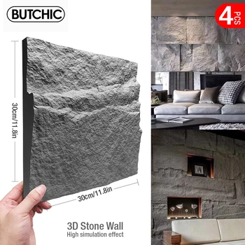 4tk 30cm kõrge simulatsiooni kivi 3D seina kleebised kivi, tellis, tapeet seina, mis hõlmab elutuba rhombus 3D seina paneeli hallituse plaat