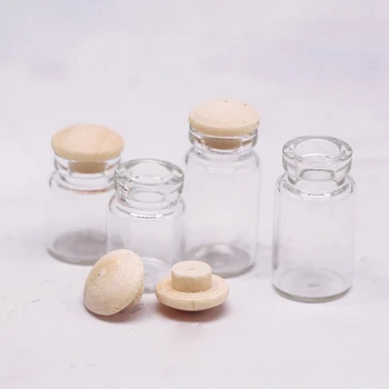 4tk/set 1:12 Nukumaja Mini Glass Candy Jar Coffee Bean Ladustamise Pudel Mannekeeni Maja Köök Decor Mänguasi