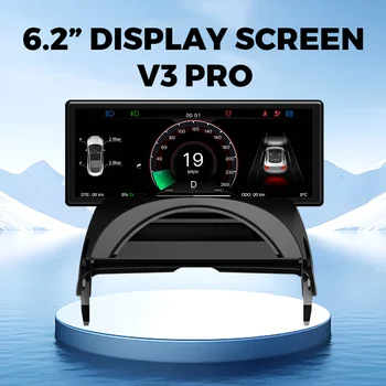 6.2 Tolline HUD Digitaalne Armatuurlaud Linux Süsteem LCD Ekraan Klastri Vahend, Spidomeetri Jaoks Tesla Mudel 3 Mudel Y Auto Tarvikud