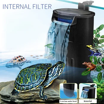 Akvaariumi Filter 5W Madal veetase Roomajate Filter Peatatud Juga Plastikust Puhastus Vee Pump Vee Ringlust Kilpkonn