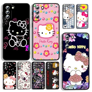 Anime Multikas Hello Kitty Telefoni Puhul Samsungi Galaxy S21 S22 S20 FE Ultra S10e S10 S9 S8 S7 Lite Plus Serv Must Kate