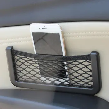 Auto Hoidmine Net Bag Auto Kleepuv Net Tasku Auto Rippus Ornament Sisekujunduses Telefon Muuda Kaardi Ladustamise Kott