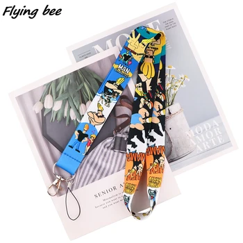 Flyingbee Naljakas Tugev Mees Telefoni kaelapaela kinnitamine Anime Austajatele võtmehoidja kaelapaela kinnitamine Kaela Rihm USB-Pääsme Omanik DIY Riputada Nööri X1721