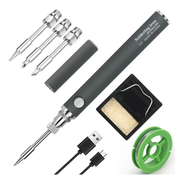Juhtmeta Jootekolb Kit Laetavat Metallist Elektroonilise Keevitus Tool Pen 3 Tips