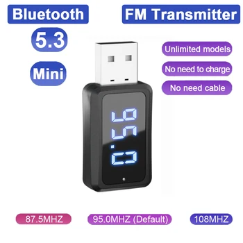 LCD Digitaalne Auto Bluetooth-5.3 Saatja-Vastuvõtja-Vabad Kõne Mini USB Power Car Kit Traadita Auto Audio-Auto Fm-Raadio