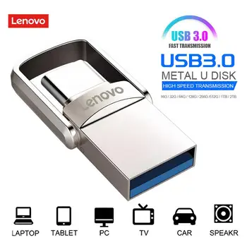 Lenovo C-TÜÜPI USB Flash Drive OTG 2 IN 1 USB Stick 3.0 Pen Drive 1TB Portable storage Pendrive 2 Tb Usb-Mälu, Ketas Ps5 Ps4