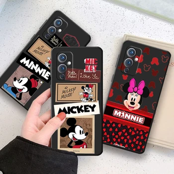 Luksus Disney Miki-Minni Telefoni Puhul OnePlus 10 9 RT R 8 7 6 T Pro 5G Nord 2 N10 N100 CE CE2 N20 N200 Must Kate
