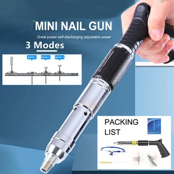 Mini Lae Artefakt Automaatne Räbu Heakskiidu naelapüstoliga Võimsus Reguleeritav Torumees Leibkonna Relv naelapüstoliga 7,3 mm Mini 25mm Küünte