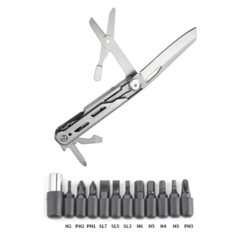 Multifunktsionaalne Jackknife 440 Terasest Multi-tööriista Tasku Kokkuklapitavad Nuga, Käärid Mini Kaasaskantav Ellujäämise Taktikaline Nuga Remondi Tööriist