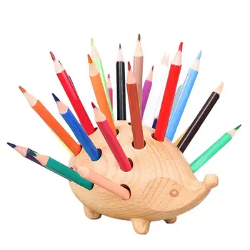 Siil Pen Cup Creative Pen Omanikule 24 Värvi Pliiatsid Siil Kuju Pen Tassi Laua Office Desktop Kirjatarvete Korraldaja