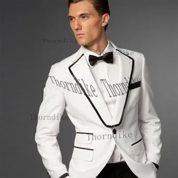 Thorndike 2022 Kohandatud Meeste Ülikonnad Piir Rinnamikrofon Vabaaja Ülikond Mees 2 Tükki Set Ametlik Pintsak Püksid Kostüüm Pulm