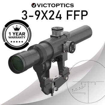VictOptics SVD 3-9x24 FFP Riflescope Koos Silma Läätse Silma Katab Pool Mount Süsteemi Sisse/VÄLJA Lüliti 3x Zoom Factor Söövitatud SVD Stiil