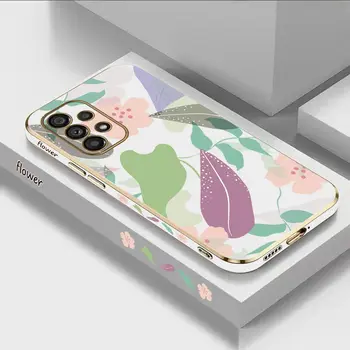 Värvilised Lehed Luksus Katmine Telefon Case For Samsung Galaxy A53 A54 A52 A52S A50S A70 A14 A51 A21S A25 A42 A73 A34 A91 A22 Kate