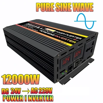 12000W Pure Sine Wave Power Inverter Kodu/Auto Inverter DC 12V/24V/48V/60V, Et 220V Kaasaskantav Pure Sine Wave Inverter