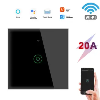 20A Smart WiFi Touch Wall Lüliti TUYA App Serveri Taimer Kerge boilerite Külmik, Ahi Lülitub Tööd Alexa Kodu