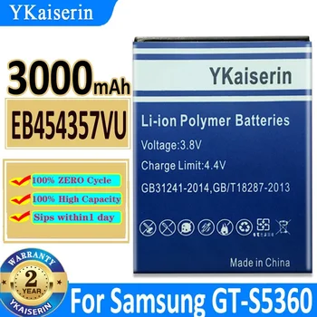 3000mAh YKaiserin Aku EB454357VU Samsung Galaxy Y Duos GT-S5360 GT-S5368 GT-S5380 GT-S5380D Laine S5300 Bateria