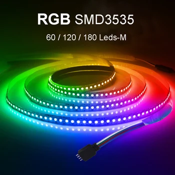 5m 3535SMD 5mm, 8mm 10mm Laius PCB 60LEDs/m 120LEDs/m 180LEDs/m RGB LED Riba Värv Muutlik 12V DC Paindlik LED Lindi IP21/IP67