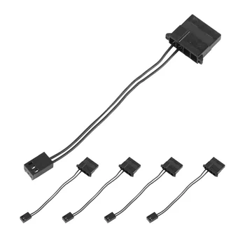 5tk IDE-kuni 3-Pin Fan Power Kaabel Molex D Plug Power ja 3 Pin Pistik Arvuti ARVUTI Jahutus Konverteri Kaabliga