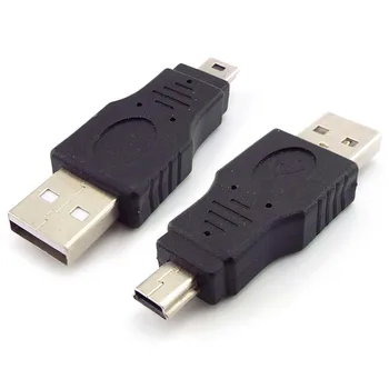 5tk USB 2.0 Mees-Mini USB 5 Pin Male Plug Adapter Connector Converter for PC Sülearvuti Andmete Edastamine