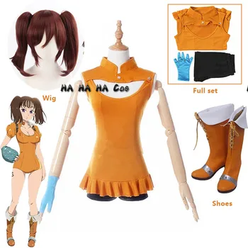 Anime Seitse Deadly Pattude eest Imashime nr Fukkatsu Diane Madu on Patt Kadedus Naiste Top Täielik Komplekt Cosplay Halloween Kostüüm Parukas