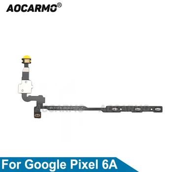Aocarmo Flash Light + Müra Vähendamise Mikrofoni Kaabel Power on/Off Maht Flex Kaabel Google Pixel 6A Parandus Osad