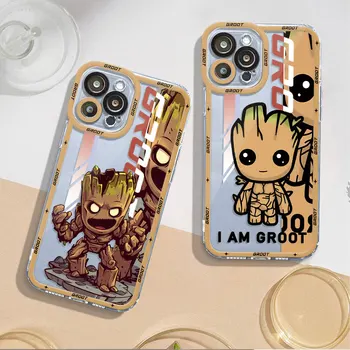 Armas Marvel Groot Case for Samsung Galaxy A33 A73 A12 A32 A52s A23 A53 A72 5G A13 A21s A52 A42 A22 Funda Läbipaistev Pehme Kate