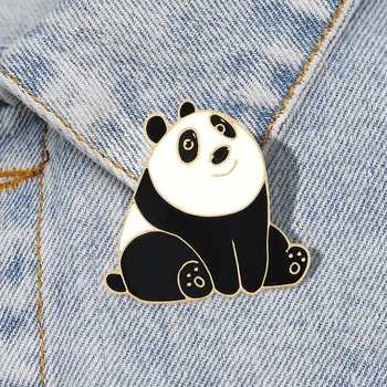 Armas Naeratus Panda Emailiga Pin-Cartoon Naljakad Loomad, Sõled, Kohandatud Embleemi Naised Mehed Seljakott Riiete Rinnamikrofon Nööpnõelad Ehted Lastele
