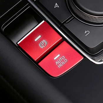 Auto Alumiinium Käsipidur Seisupidur AUTO HOIDKE all Nuppu katteraam Sisekujundus Kleebise jaoks Mazda 3 Axela CX-30 MX-30 2020,Punane