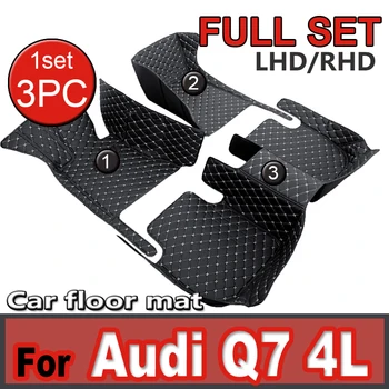Auto Põranda Matid Audi Q7 4L MK1 2005~2015 Luksus Nahast Vaip Anti Mustuse Vaiba Vastupidav Auto Mat Komplekt Auto Interjööri Aksessuaarid