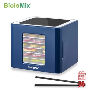 BioloMix 6 Plaate Toidu Dehydrator koos LED-Touch Kontrolli, Digitaalne Temperatuuri ja Aja, Kuivati Puu-Köögivilja-Liha Beef Jerky