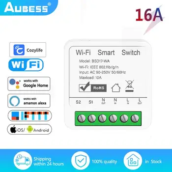 Cozylife 10A MINI Wifi Smart Switch 2-way kontrolli Traadita Kaitselüliti Smart Elu APP Kontrolli Töötab Alexa Google Kodu