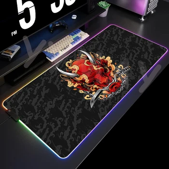 Dragon Design Suur RGB Gaming Mouse Pad Mousepads LED Hiire Matt Mängija Laua taga Jalamatid Kummist Tabel Vaipa Koos Taustavalgustusega Laua Padjad
