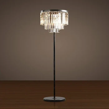 Elutoast Lamp Minimalistlik Kerge Luksuslik Magamistuba Öö Põhjamaade Diivan Serv Ameerika Retro Crystal Põranda Lamp