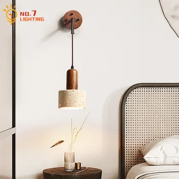 Jaapani Disainer Retro Vintage Kivi, Puit Seina Lamp Industrial LED Salongi Valgustus Magamistoas voodi kõrval Taust Rõdu Uuring
