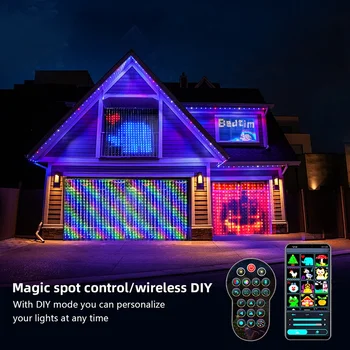Loominguline RGB DIY Smart Kardin Lambi Elu-Magamistuba Kardin Seina Valgus, Bluetooth App Kontrolli Puhkus Jõulud Decor Lamp