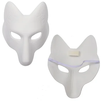 Maskeraad Pooled Jaapani Kabuki Kitsune Rebased Maskid Jaapani Anime Cosplay Halloween Kostüüm Rekvisiidid koos Elastne Vöö