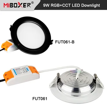 Miboxer 9W RGB+CCT LED Allvalgusti Valge/Must Smart Lae AC 220V 110V Juhitava Paneeli Valgus 2.4 G RF Remote/APP/hääljuhtimine