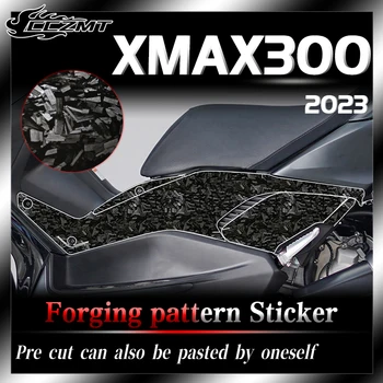 Näiteks Yamaha XMAX300 2023 sepistatud süsinik fiiber kleebised kleebised kütusepaagi kaitse kleebised aksessuaar muudatused
