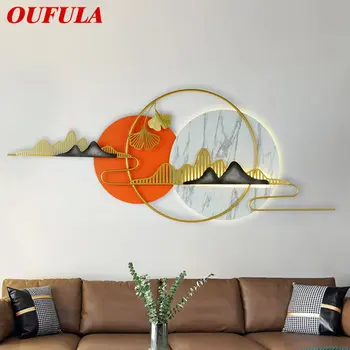 OUFULA Hiina Müüri Pilt Lambi LED-Kaasaegne Luksus Loominguline Ring Maastiku Sconce Siseruumide jaoks, elutuba Magamistuba
