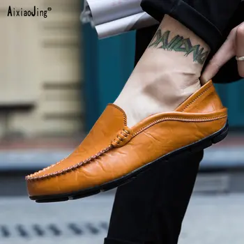 Pluss suurus meeste mokassiinkingad itaalia vabaaja mokassiinkingad meeste nahast moccasin kingad meeste tõsta-paat kingad sõidu kingad