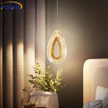Põhjamaade Crystal LED-Lühter Loominguline elutuba, Magamistuba Vee Tilk Ripats Tuled Hotel Restaurant Teenetemärgi Valgustus Lamp