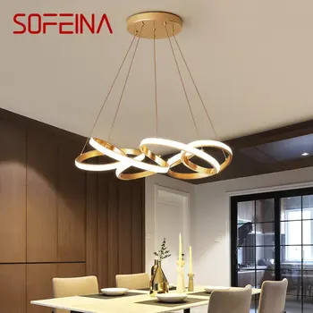 SOFEINA Postmodernistlik Ripats Lamp, Vintage Loominguline Rõngad LED 3 Värvid Art Inventar Home Decor Söögituba Magamistuba