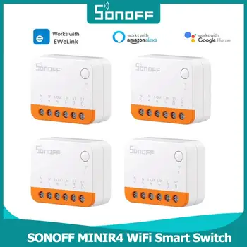 SONOFF MINIR4 WiFi Smart Switch Mini Äärmiselt Relee 2-Tee Smart Home Kontrolli Lüliti Toetus R5 S-MATE Alexa Alice Google Kodu