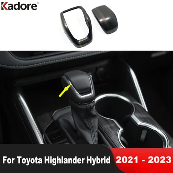 Toyota Highlander Hybrid 2021 2022 2023 Carbon Fiber Auto Gear Shift Knob Pea Hõlmama Sisekujundus Salongi Liistud Tarvikud