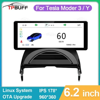 TPBUFF 6.2 tolline Head Up Display jaoks Tesla Model 3-Y Uus HUD Ees Armatuurlaua Vahend IPS Ekraan, Power Kiirus Navigation